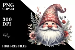 Washed Watercolor Retro Gnome | Tshirt|Tumbler|Mug|Clipart Product Image 3