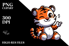 Cartoony Cartoon Tiger PNG Product Image 2