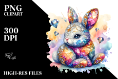 Colorful Bunny Made of Diamonds Product Image 2