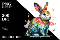 Colorful Bunny Made of Diamonds Product Image 2