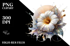 Abstract Glossy Morning Glory PNG Product Image 2