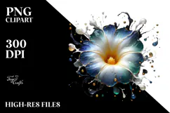 Abstract Glossy Morning Glory PNG Product Image 2
