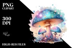 Shiny Magical Mushroom Watercolor Splash Product Image 3