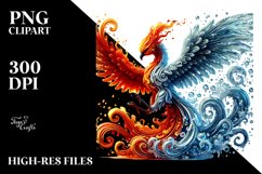 Cartoon Phoenix Bird PNG Product Image 2