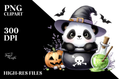Cute Halloween Baby Panda PNG Product Image 2