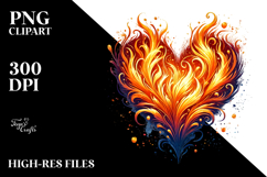 Fire Heart PNG Product Image 2