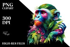 Vibrant Monkey Clipart Product Image 1
