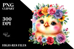 Cute Chicken with Flower Crown, 20 oz Tumbler Product Image 2