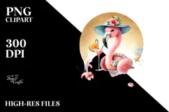 Cute Flamingo Beachwear PNG Product Image 2