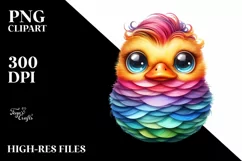 Colorful Baby Duck Sublimation Clipart Product Image 3