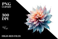 Abstract Dahlia Watercolor Splash | Sublimation Clipart Product Image 3