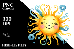 Very Simple Smiling Sun PNG Product Image 2