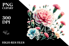 Colorful Small Carnation | Clipart Product Image 2