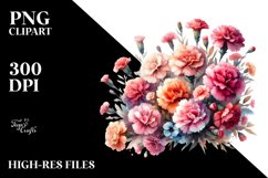 Colorful Small Carnation | Clipart Product Image 1
