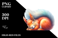 Squirrel Sleeping PNG Product Image 2