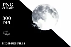 Washed Watercollor Moon | Tshirt|Tumbler|Mug|Clipart Product Image 1