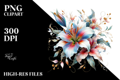 Abstract Colorful Lily PNG Product Image 2
