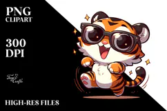 Goofy Tiger with Sunglasses, High-Res PNG Product Image 2