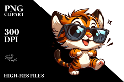 Goofy Tiger with Sunglasses, High-Res PNG Product Image 2