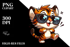 Goofy Tiger with Sunglasses, High-Res PNG Product Image 2