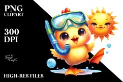 Smiling Baby Chicken with Snorkel Set PNG Product Image 2