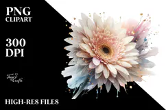 Golden Gerbera with Details, High-Res PNG Product Image 2