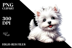 Cute West Highland White Terrier PNG Product Image 2