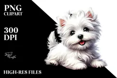Cute West Highland White Terrier PNG Product Image 2