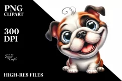 Crazy Bulldog Smiling | Sublimation | Clipart Product Image 3