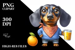Funny Dachshund Bandana Caricature-like | Sublimation | Product Image 3