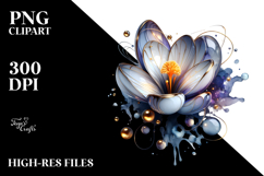 Abstract Golden Crocus PNG Product Image 2