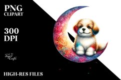 Adorned Dog Moon PNG Product Image 2