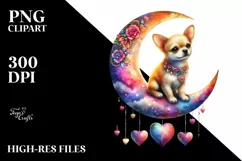 Adorned Dog Moon PNG Product Image 2