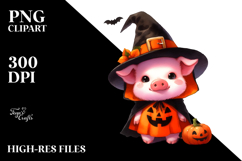 Vibrant Baby Pig | Halloween Print Product Image 2