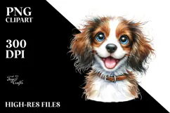 Happy Brittany Dog, Cute PNG Product Image 2