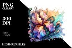 Detailed Vibrant Iris made of , Transparent PNG Product Image 2