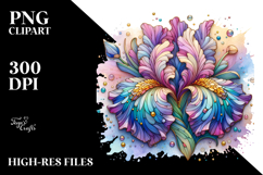 Detailed Vibrant Iris made of , Transparent PNG Product Image 2