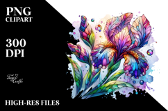 Detailed Vibrant Iris made of , Transparent PNG Product Image 2