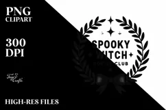 Spooky Witch Social Club Black Bow PNG Product Image 3