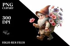 Digital Painting Gnome Cosmos Clipart Product Image 1
