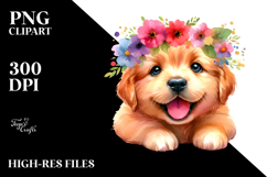 Enthusiastic Golden Retriever PNG Product Image 2