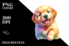 Enthusiastic Golden Retriever PNG Product Image 2