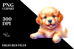 Expressive Baby Golden Retriever, Trending PNG Product Image 2