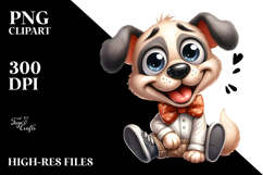 Goofy Cartoon with Bow Tie PNG Product Image 2