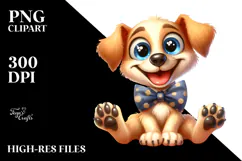 Goofy Cartoon with Bow Tie PNG Product Image 2