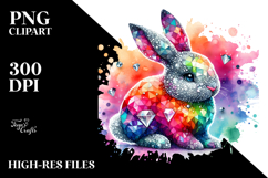 Colorful Bunny Diamonds PNG Product Image 2