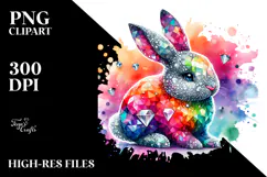 Colorful Bunny Diamonds PNG Product Image 2