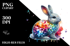Colorful Bunny Diamonds PNG Product Image 2