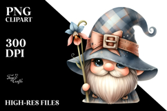 Cute GNOME with Big HAT and Iris PNG Product Image 2