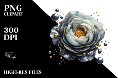 Abstract Glossy Ranunculus PNG Product Image 2
